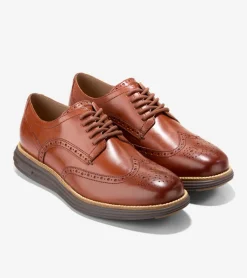 Cole Haan Extended Sizes & Widths|Dress Shoes*Men's &Oslash;riginalGrand Remastered Wingtip Oxfords Woodbury-Java