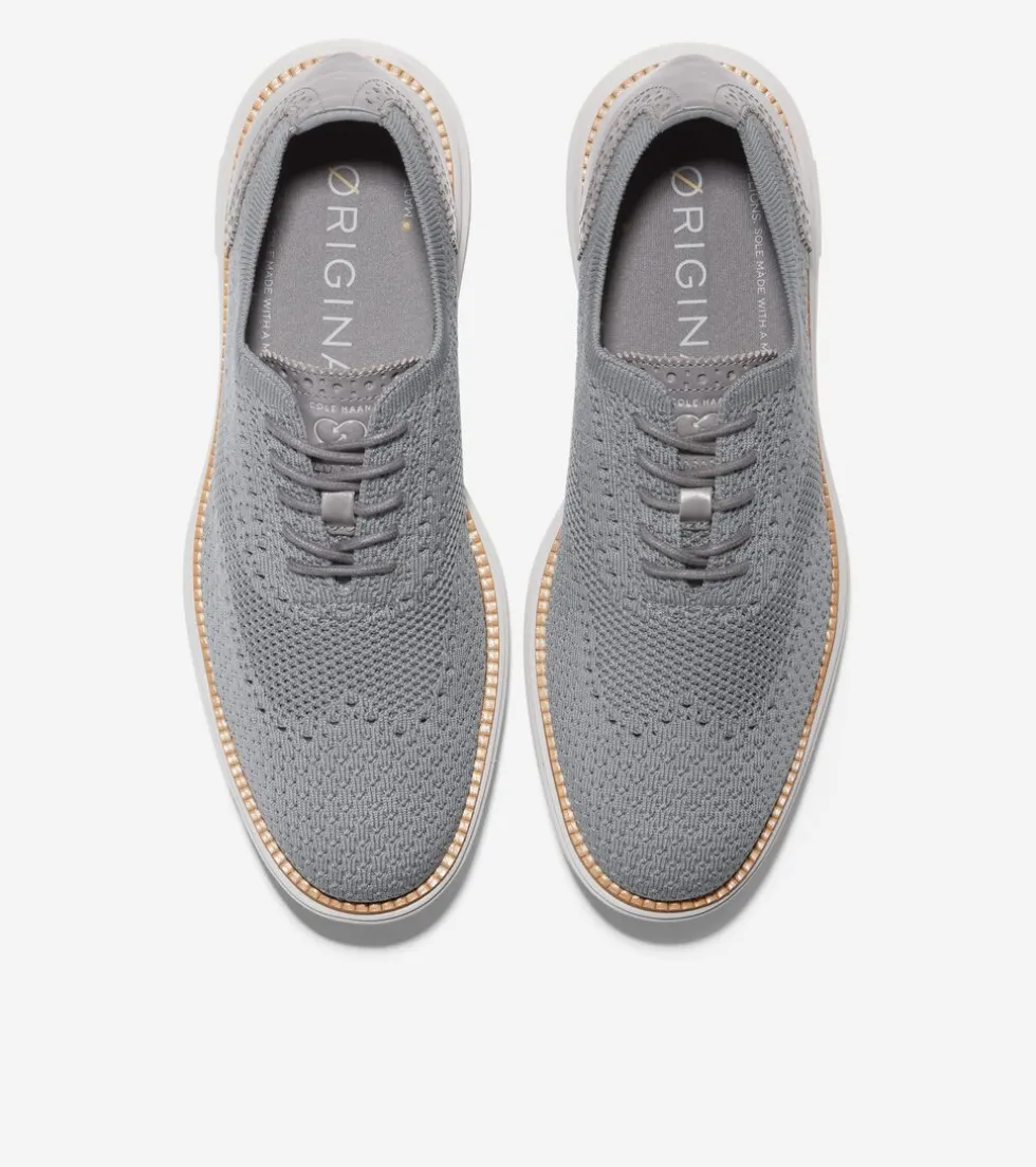 Cole Haan Extended Sizes & Widths|Dress Shoes*Men's ØriginalGrand Remastered Stitchlite™ Oxfords QuietShade-MicrochipGrayStitchlite™
