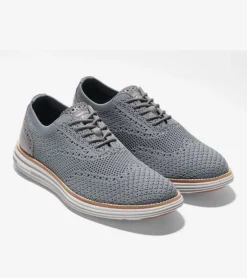 Cole Haan Extended Sizes & Widths|Dress Shoes*Men's ØriginalGrand Remastered Stitchlite™ Oxfords QuietShade-MicrochipGrayStitchlite™
