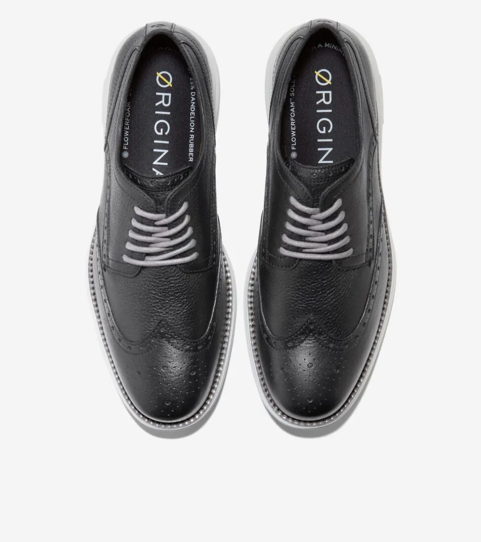 Cole Haan Oxfords*Men's ØriginalGrand Remastered Wingtip Oxfords Black-DecemberSky-GlacierGray