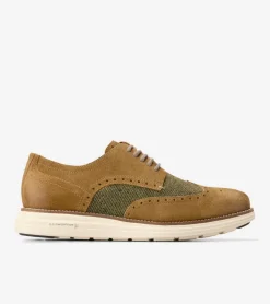 Cole Haan Dress Shoes|Oxfords*Men's &Oslash;riginalGrand Remastered Wingtip Oxfords DesertOlive-AlabasterGleam