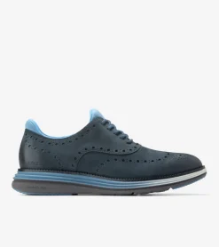 Cole Haan Dress Shoes|Oxfords*Men's &Oslash;riginalGrand Ultra Waterproof Wingtip Oxfords Blueberry-Pavement