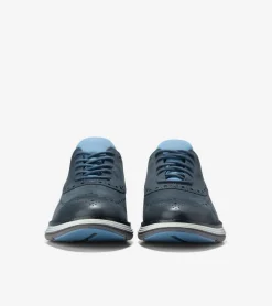 Cole Haan Dress Shoes|Oxfords*Men's &Oslash;riginalGrand Ultra Waterproof Wingtip Oxfords Blueberry-Pavement