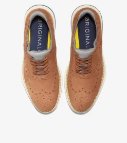 Cole Haan Extended Sizes & Widths|Dress Shoes*Men's ØriginalGrand Ultra Wingtip Oxfords BritishTanNubuck