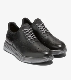 Cole Haan Extended Sizes & Widths|Dress Shoes*Men's &Oslash;riginalGrand Ultra Wingtip Oxfords BlackLeather-QuietShade
