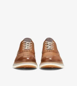 Cole Haan Extended Sizes & Widths|Dress Shoes*Men's &Oslash;riginalGrand Ultra Wingtip Oxfords MonksRobe-PumiceStone-Ivory