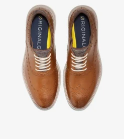 Cole Haan Extended Sizes & Widths|Dress Shoes*Men's ØriginalGrand Ultra Wingtip Oxfords MonksRobe-PumiceStone-Ivory