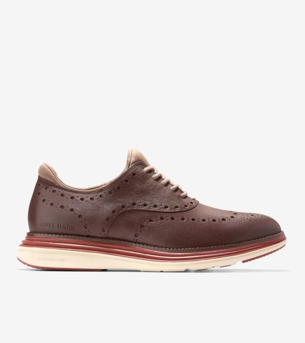 Cole Haan Dress Shoes|Oxfords*Men's ØriginalGrand Ultra Wingtip Oxfords DeepMahogany-IrishCoffee
