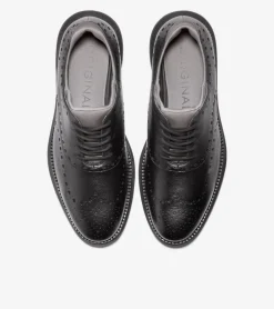 Cole Haan Dress Shoes|Oxfords*Men's ØriginalGrand Ultra Waterproof Wingtip Oxfords Black-Pavement