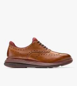 Cole Haan Dress Shoes|Oxfords*Men's &Oslash;riginalGrand Ultra Wingtip Oxfords BritishTan-Chocolate