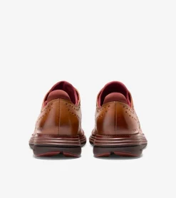 Cole Haan Dress Shoes|Oxfords*Men's ØriginalGrand Ultra Wingtip Oxfords BritishTan-Chocolate