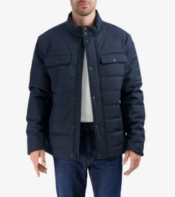 Cole Haan Outerwear|Rain Jackets*Men's Quilted Rain Jacket DarkBlue