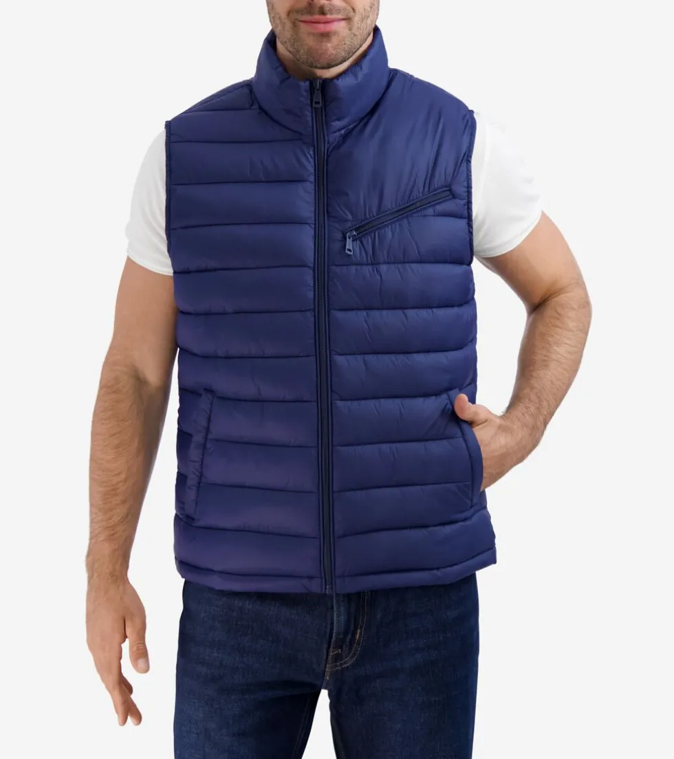 Cole Haan Vests|Outerwear*Men's Quilted Vest Navy