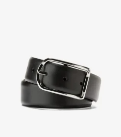 Cole Haan Belts*Men's Reversible Center Bar Belt Black-Tan