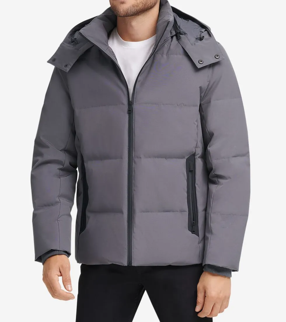 Cole Haan Puffer Jackets|Outerwear*Men's Short Tech Puffer Coat Charcoal