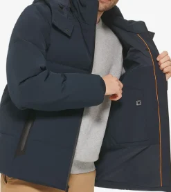 Cole Haan Puffer Jackets|Outerwear*Men's Short Tech Puffer Coat Navy