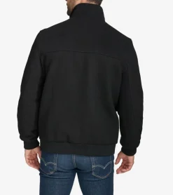 Cole Haan Outerwear|Bomber Jackets*Men's Stand Collar Bomber Jacket Black