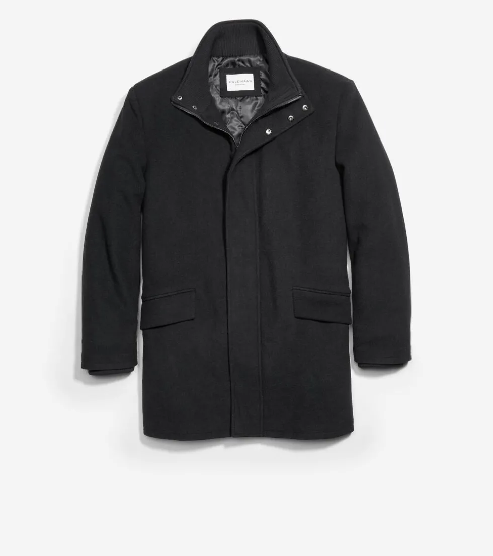 Cole Haan Wool Coats|Car Coats & Blazers*Men's Stand Collar Car Coat Black