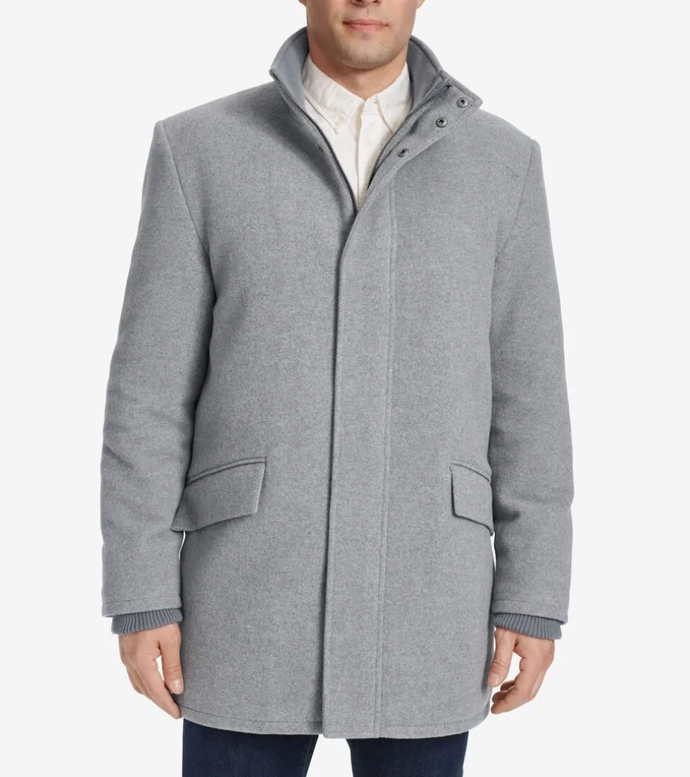 Cole Haan Wool Coats|Car Coats & Blazers*Men's Stand Collar Car Coat LightGrey
