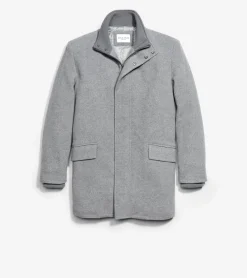 Cole Haan Wool Coats|Car Coats & Blazers*Men's Stand Collar Car Coat LightGrey