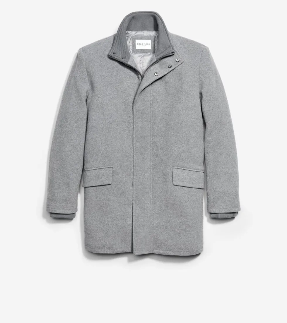 Cole Haan Wool Coats|Car Coats & Blazers*Men's Stand Collar Car Coat LightGrey