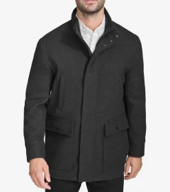 Cole Haan Wool Coats|Car Coats & Blazers*Men's Stretch Wool Coat Black