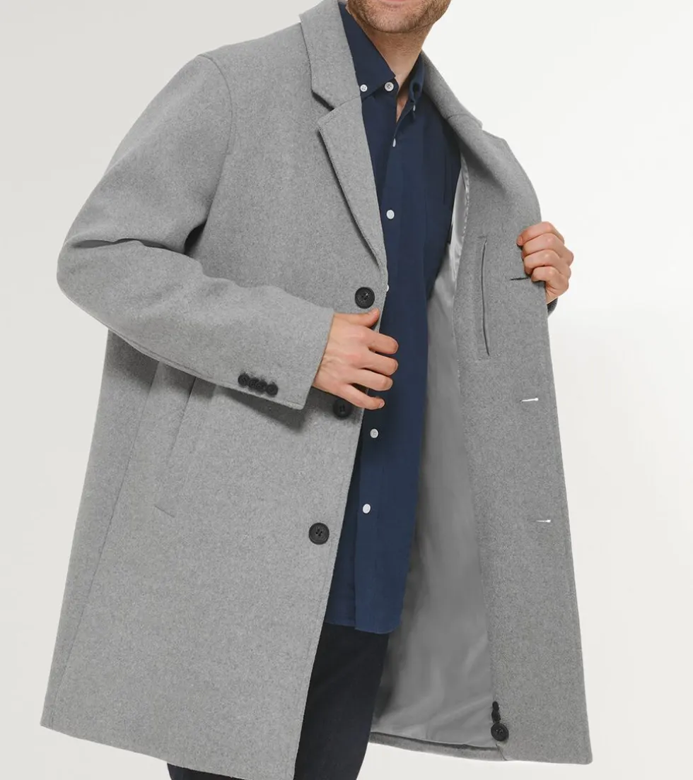 Cole Haan Wool Coats|Car Coats & Blazers*Men's Stretch Wool Top Coat LightGrey