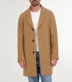 Cole Haan Wool Coats|Car Coats & Blazers*Men's Stretch Wool Top Coat Camel