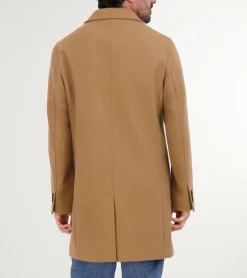 Cole Haan Wool Coats|Car Coats & Blazers*Men's Stretch Wool Top Coat Camel