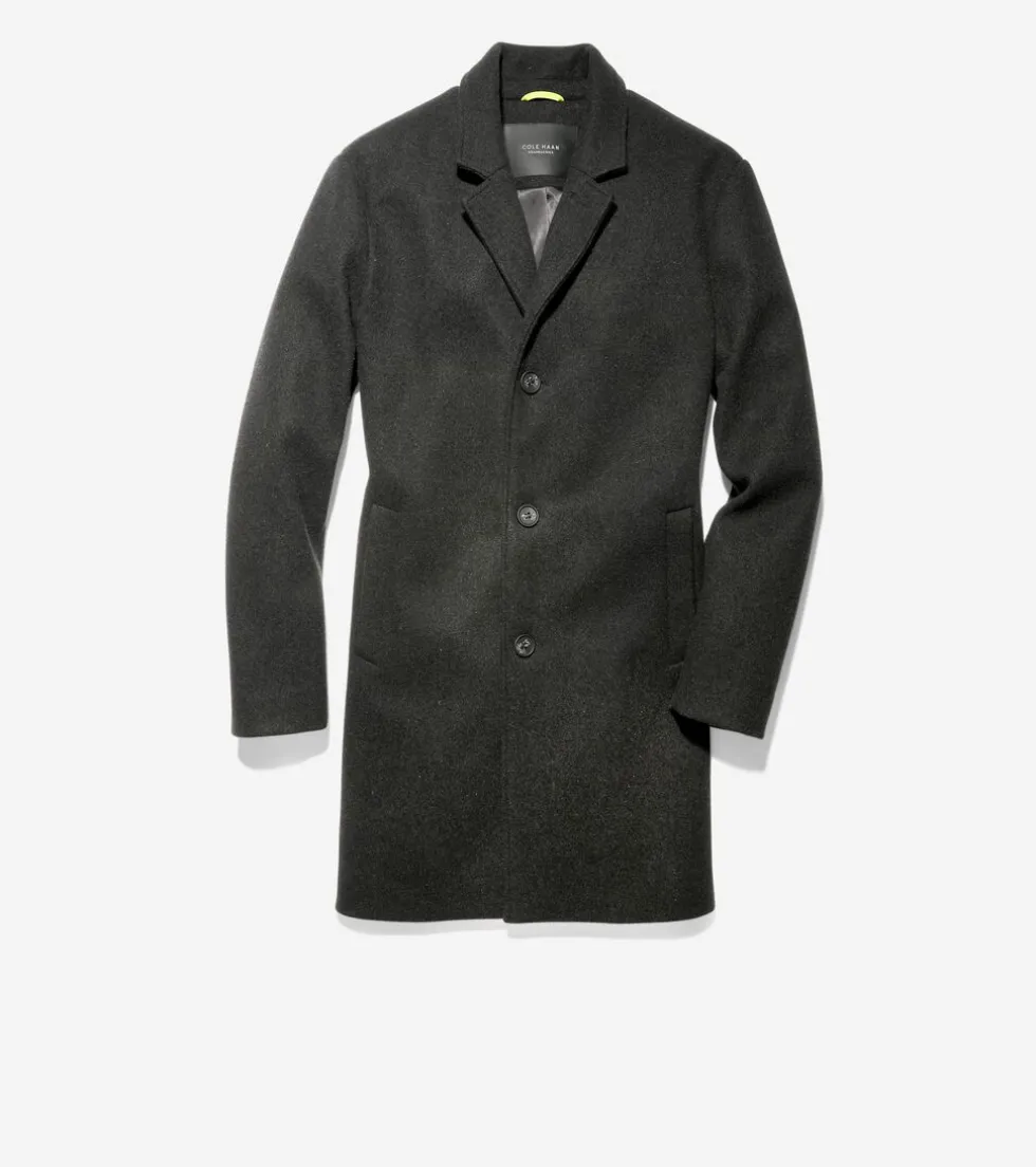 Cole Haan Wool Coats|Car Coats & Blazers*Men's Stretch Wool Top Coat Black