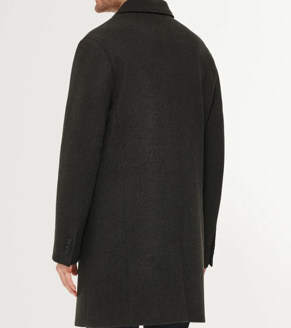 Cole Haan Wool Coats|Car Coats & Blazers*Men's Stretch Wool Top Coat Black