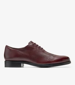 Cole Haan Dress Shoes|Oxfords*Men's Washington Grand Laser Wingtip Oxfords Bloodstone-Black