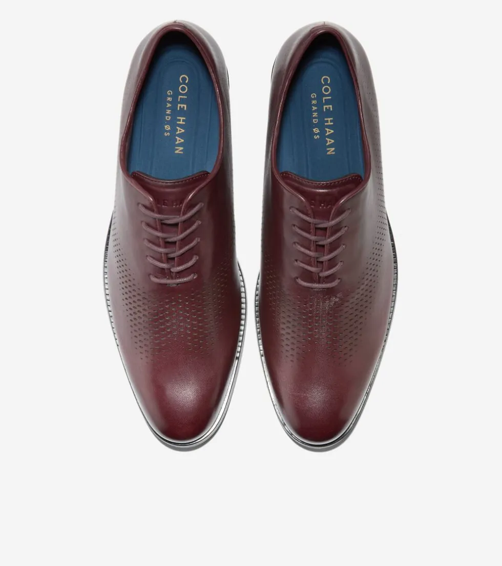 Cole Haan Dress Shoes|Oxfords*Men's Washington Grand Laser Wingtip Oxfords Bloodstone-Black