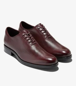 Cole Haan Dress Shoes|Oxfords*Men's Washington Grand Laser Wingtip Oxfords Bloodstone-Black