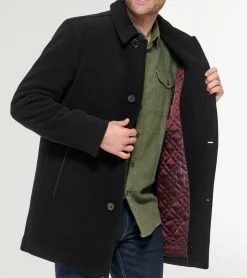 Cole Haan Wool Coats|Outerwear*Men's Wool Car Coat Black