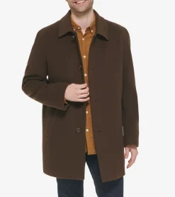Cole Haan Wool Coats|Car Coats & Blazers*Men's Wool Cashmere Top Coat Espresso