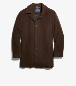 Cole Haan Wool Coats|Car Coats & Blazers*Men's Wool Cashmere Top Coat Espresso