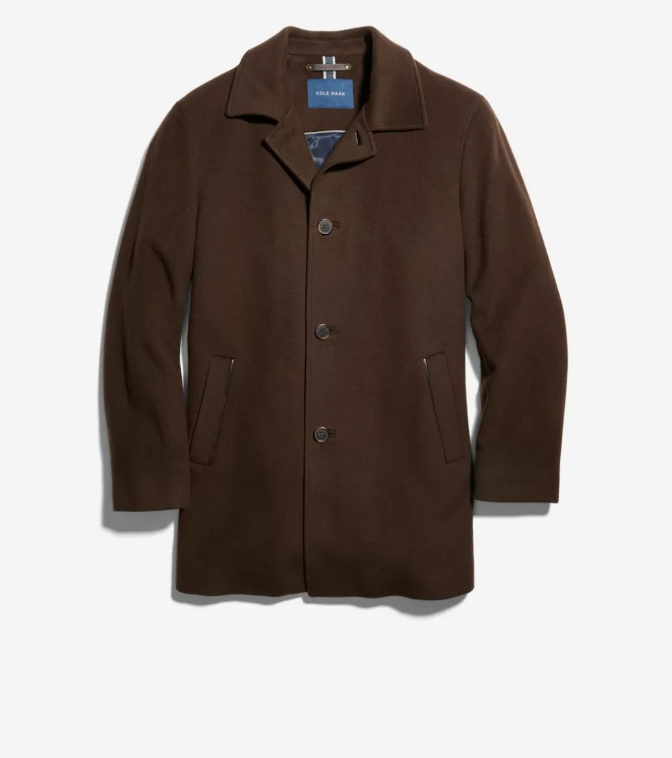 Cole Haan Wool Coats|Car Coats & Blazers*Men's Wool Cashmere Top Coat Espresso