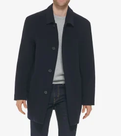 Cole Haan Wool Coats|Car Coats & Blazers*Men's Wool Cashmere Top Coat Navy