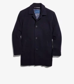 Cole Haan Wool Coats|Car Coats & Blazers*Men's Wool Cashmere Top Coat Navy
