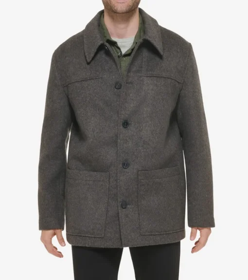 Cole Haan Wool Coats|Car Coats & Blazers*Men's Wool Patch Pocket Jacket Grey