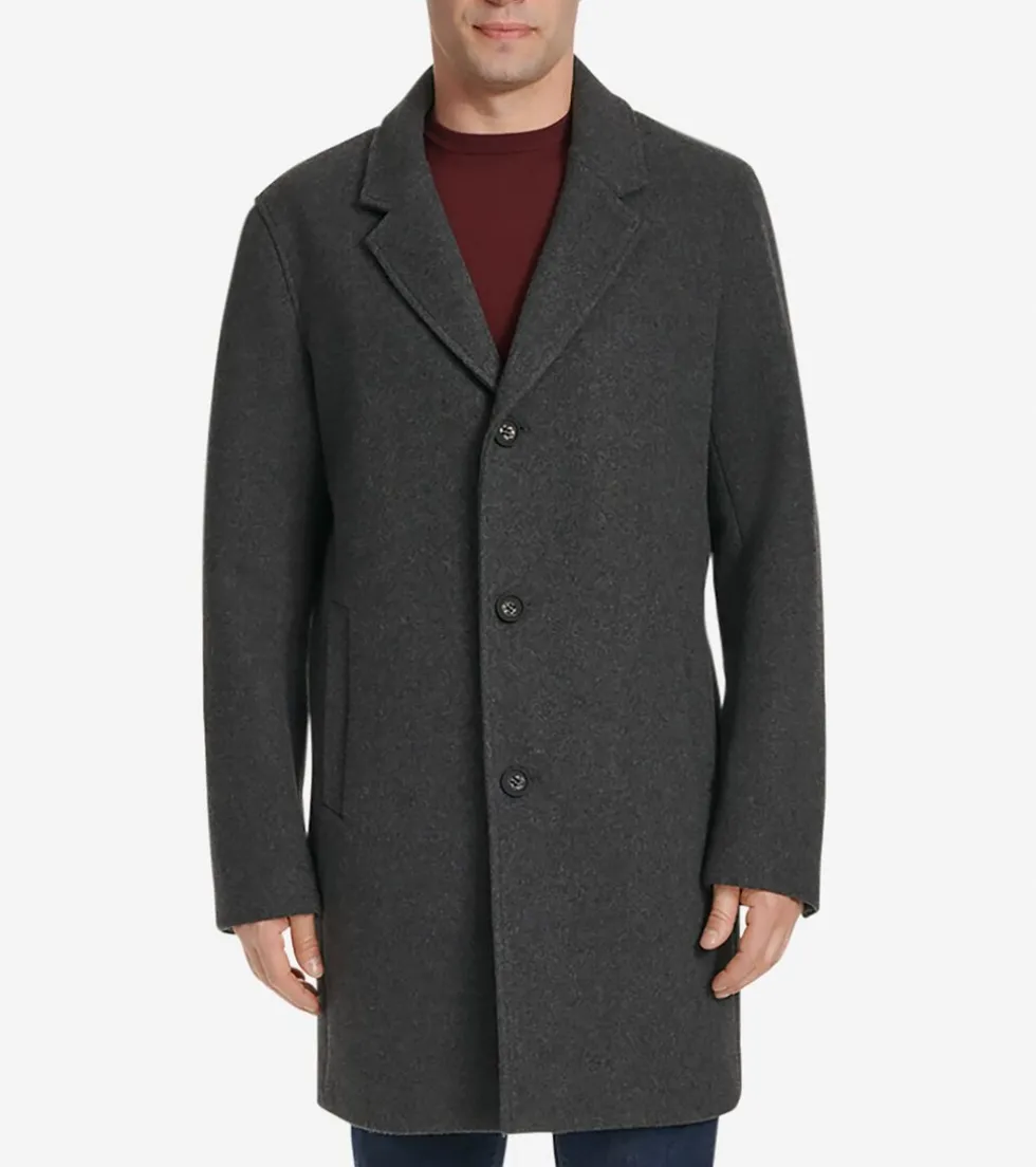 Cole Haan Wool Coats|Car Coats & Blazers*Men's Wool Top Coat Charcoal