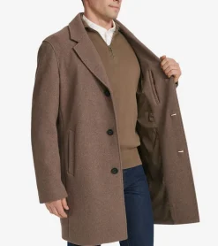 Cole Haan Wool Coats|Car Coats & Blazers*Men's Wool Top Coat Mushroom