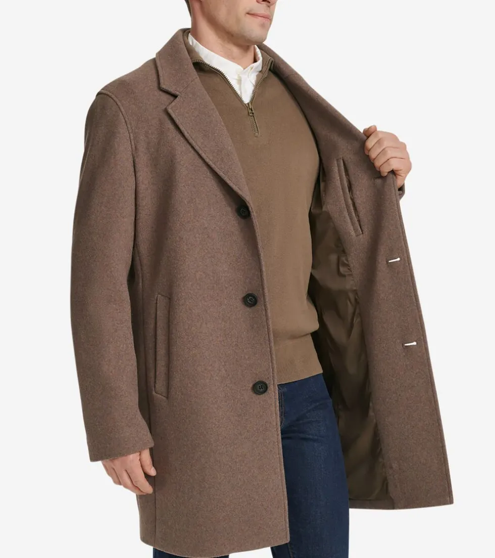 Cole Haan Wool Coats|Car Coats & Blazers*Men's Wool Top Coat Mushroom