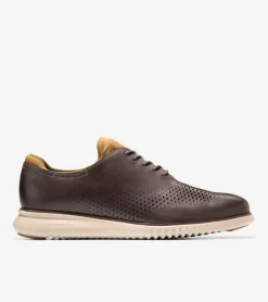 Cole Haan Extended Sizes & Widths|Dress Shoes*Men's 2.ZER&Oslash;GRAND Laser Wingtip Oxfords Mulch-OxfordTan