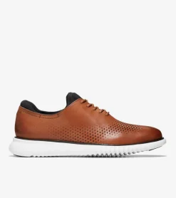 Cole Haan Extended Sizes & Widths|Dress Shoes*Men's 2.ZER&Oslash;GRAND Laser Wingtip Oxfords BritishTan-Ivory