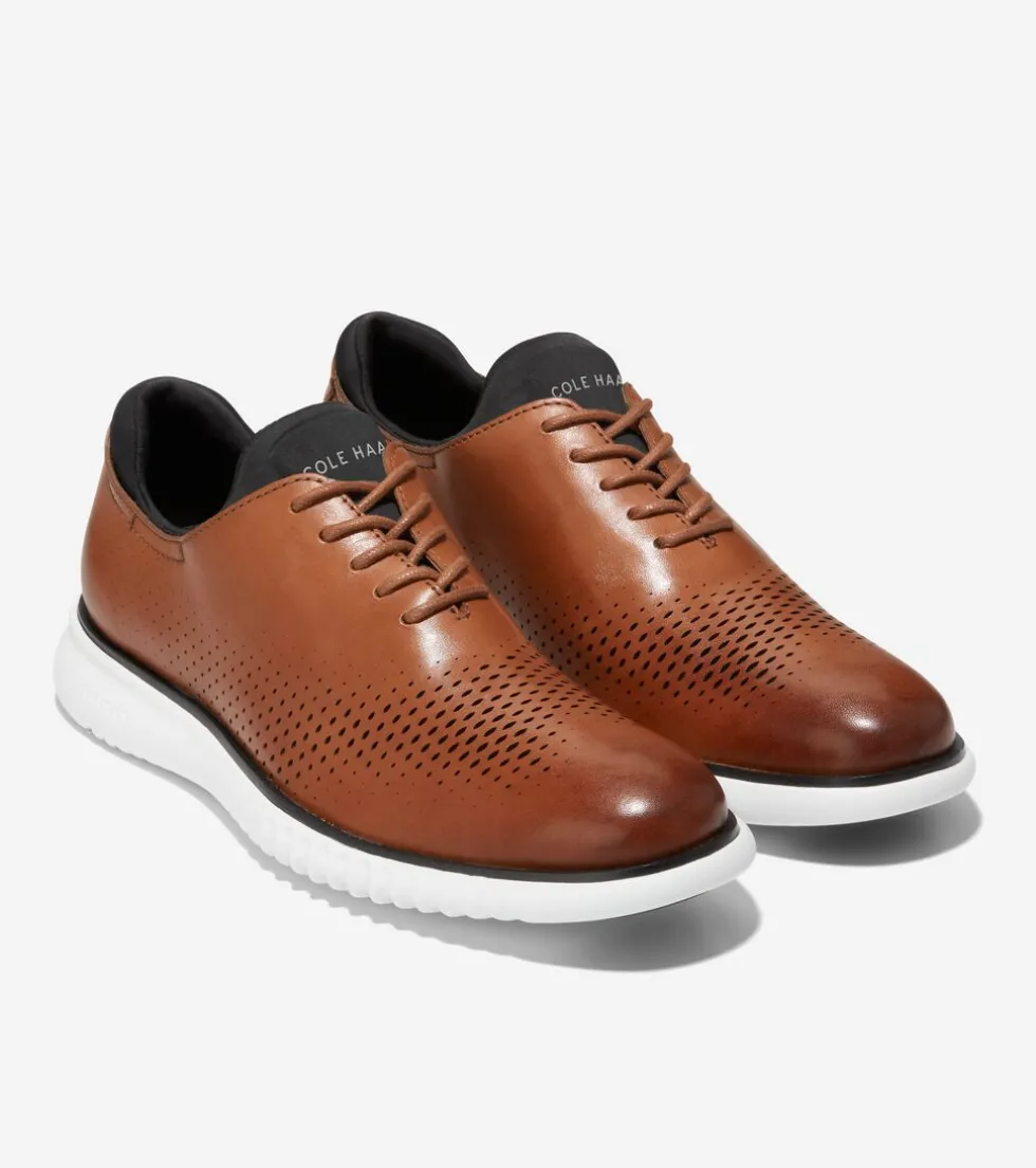 Cole Haan Extended Sizes & Widths|Dress Shoes*Men's 2.ZERØGRAND Laser Wingtip Oxfords BritishTan-Ivory