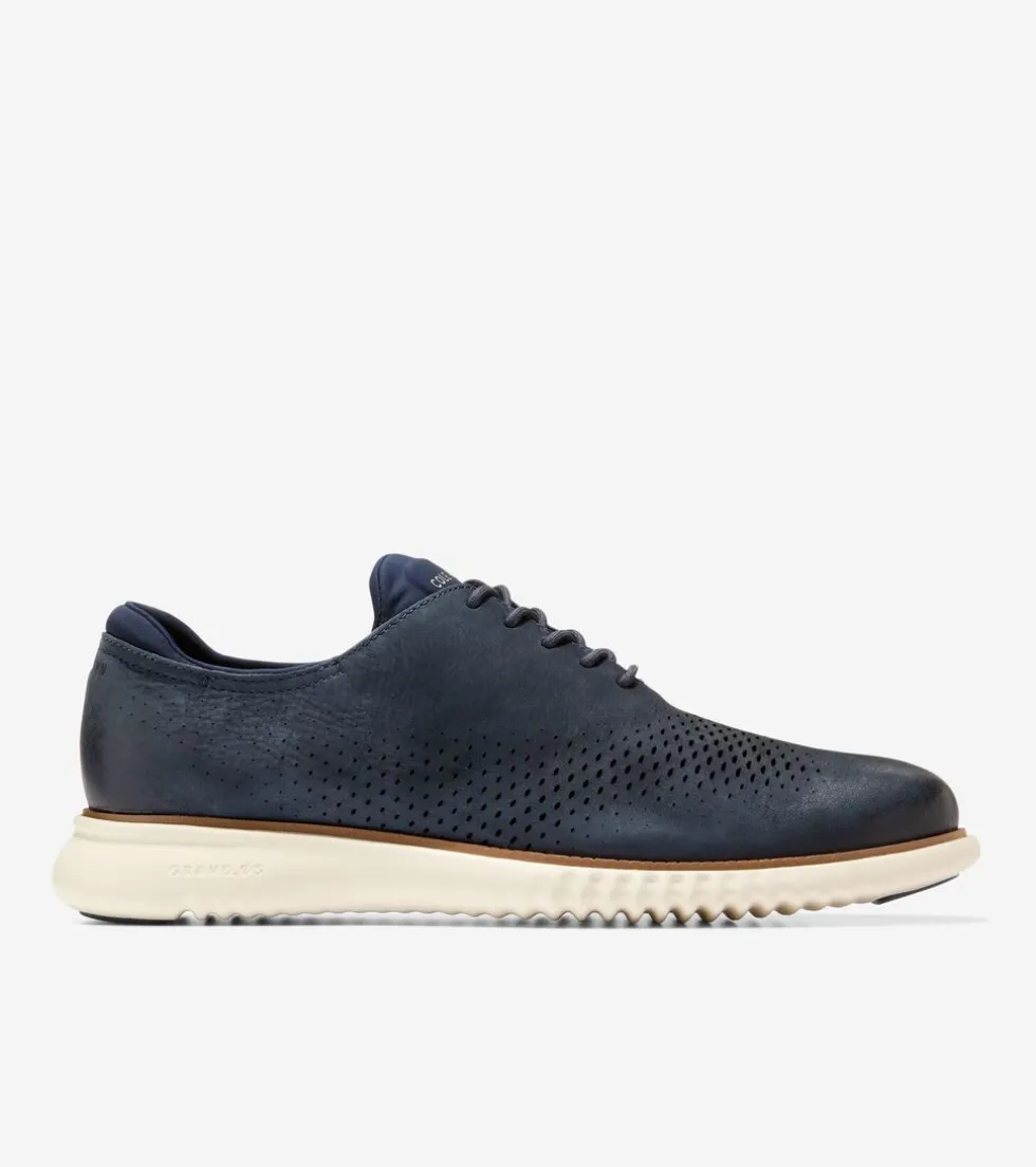 Cole Haan Extended Sizes & Widths|Dress Shoes*Men's 2.ZERØGRAND Laser Wingtip Oxfords NavyBlazer-Ivory