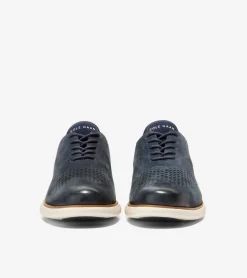 Cole Haan Extended Sizes & Widths|Dress Shoes*Men's 2.ZER&Oslash;GRAND Laser Wingtip Oxfords NavyBlazer-Ivory