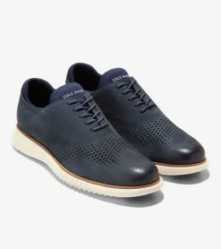 Cole Haan Extended Sizes & Widths|Dress Shoes*Men's 2.ZERØGRAND Laser Wingtip Oxfords NavyBlazer-Ivory